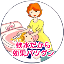 家庭用軟水機「軟水だから効果バツグン」